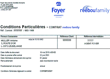 Conditions Particulières